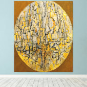 モンドリアン- TABLEAU 3 COMP. in Oval (Trees) - 1913 キャンバスプリント (インサイチュ (ウッドフロア))