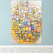 モンドリアン- TABLEAU III楕円のコンポジション – 1914 キャンバスプリント (インサイチュ (ウッドフロア))