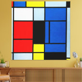 モンドリアン- TABLEAU No. I - 1921-25 - De Stijl - キャンバスプリント (インサイチュ (リビング))