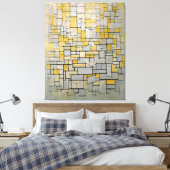 モンドリアン- TABLEAU No. I COMPIコンポーネント7 - 1914 - キャンバスプリント (インサイチュ (寝室))