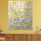 モンドリアン- TABLEAU No. I COMPIコンポーネント7 - 1914 - キャンバスプリント (インサイチュ (リビング))