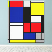 モンドリアン- TABLEAU No. II - 1921-25 - De Stijl - キャンバスプリント (インサイチュ (ウッドフロア))