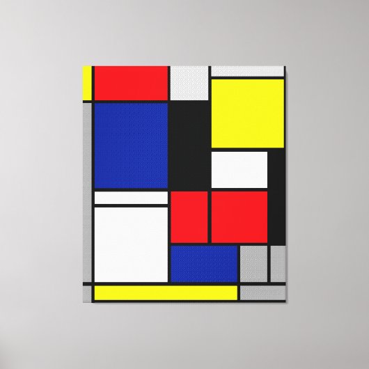 モンドリアン- TABLEAU No. II - 1921-25 - De Stijl - キャンバスプリント (正面)