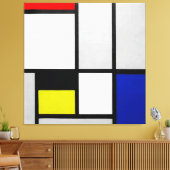 モンドリアン- TABLEAU No. III - 1922-1925 - De Stijl キャンバスプリント (インサイチュ (リビング))