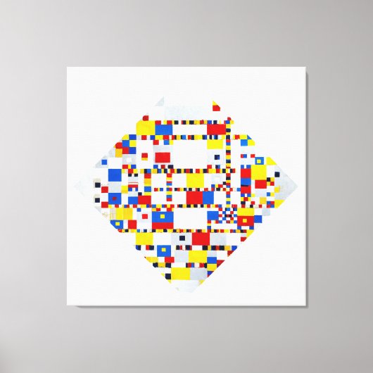 モンドリアン- VICTORY BOOGIE WOOGIE - 1942-1944 - キャンバスプリント (正面)