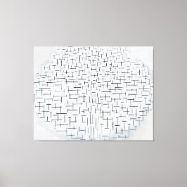 モンドリアンCOMP 10 in B & W - Pier and 海1915 キャンバスプリント