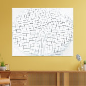 モンドリアンCOMP 10 in B & W - Pier and 海1915 キャンバスプリント (インサイチュ (リビング))