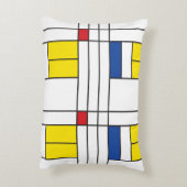 モンドリアンIIミニマリストデスティールモダンデザイン アクセントクッション (裏面(縦))