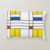 モンドリアンIIミニマリストデスティールモダンデザイン アクセントクッション (裏面)