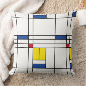 モンドリアンIIミニマリストデスティールモダンデザイン クッション (ブランケット)