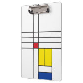 モンドリアンIIミニマリストデスティールモダンデザイン クリップボード (左)