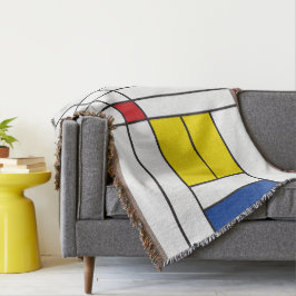 モンドリアンIIミニマリストデスティールモダンデザイン スローブランケット