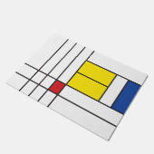 モンドリアンIIミニマリストデスティールモダンデザイン ドアマット (アングル)