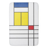 モンドリアンIIミニマリストデスティールモダンデザイン バスマット (正面縦)