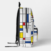 モンドリアンIIミニマリストデスティールモダンデザイン プリントバックパック (左)