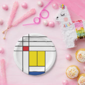 モンドリアンIIミニマリストデスティールモダンデザイン ペーパープレート (パーティー)