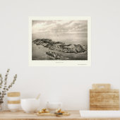 モンハイガン， MEパノラママップ – 1896 ポスター (キッチン)