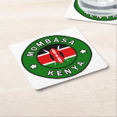 モンバサケニヤ スクエアペーパーコースター (アングル)