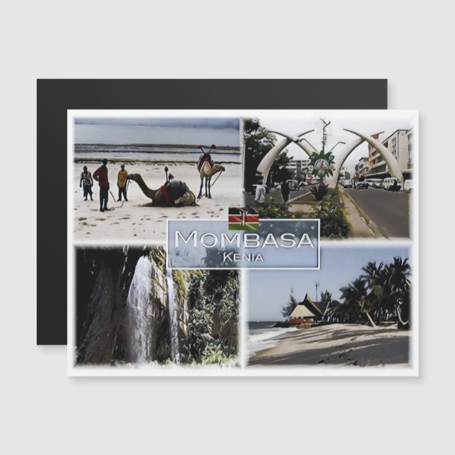 モンバサ - ケニア - モザイク - (正面/裏面)