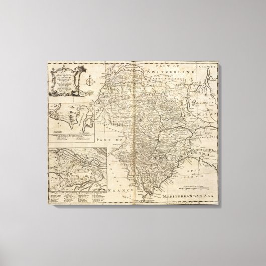 モンフェラート，ピエモント キャンバスプリント (正面)