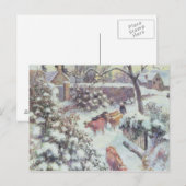 モンフォーコーでの雪景色、1882 ポストカード (正面/裏面)