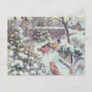 モンフォーコーでの雪景色、1882 ポストカード