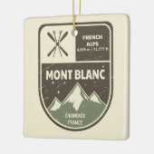 モンブランアルプスフランスのシャモニーフランス  セラミックオーナメント (左)