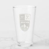 モンブランアルプスフランスのシャモニーフランス タンブラーグラス (裏面)