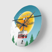 モンブランシャモニーケーブルカー ラウンド壁時計 (傾斜)
