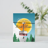 モンブランシャモニーヴィンテージ旅行ポスター ポストカード (スタンド正面)