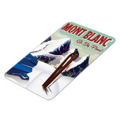 モンブランヴィンテージスキー旅行ポスター マグネット (左側)