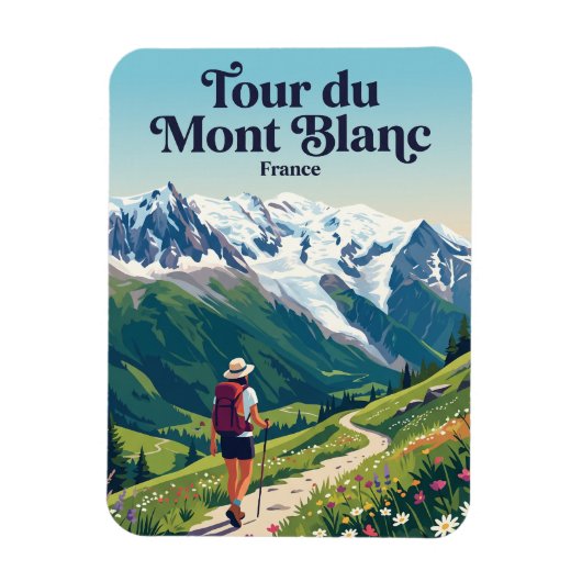 モンブラン周回 フランス マグネット (縦)