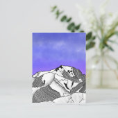 モンブラン夕べ景観 ポストカード (スタンド正面)