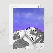 モンブラン夕べ景観 ポストカード (正面/裏面)