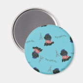 モンプチチョーチョーチョブラックプードルパピー マグネット (正面/裏面)