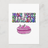 モンプティマカロンレトロ絞り染めグルーヴィ文字 ポストカード (正面)