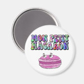 モンプティマカロンレトロ絞り染めグルーヴィ文字 マグネット (正面/裏面)