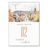 モンペリエシティスケープVermontウォーター結婚カラー テーブルナンバー (裏面)