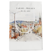 モンペリエシティスケープVermontウォーター結婚カラー ミディアムペーパーバッグ (正面)