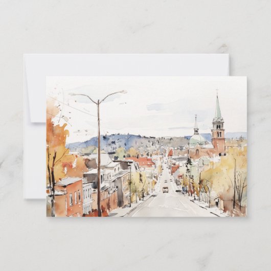 モンペリエシティスケープVermontウォーター結婚カラー 出欠カード (裏面)