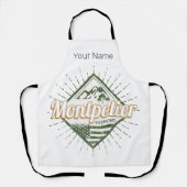 モンペリエバーモントシティ統一された州ヴィンテージUSA エプロン (正面)