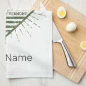 モンペリエバーモントシティ統一された州ヴィンテージUSA キッチンタオル (四つ折り)