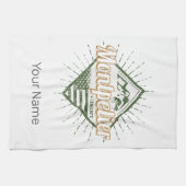 モンペリエバーモントシティ統一された州ヴィンテージUSA キッチンタオル (横)