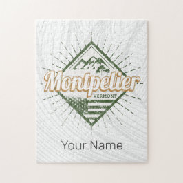 モンペリエバーモントシティ統一された州ヴィンテージUSA ジグソーパズル