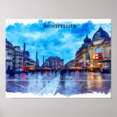 モンペリエフランスプレイスドゥラコメディビュー ポスター (正面)