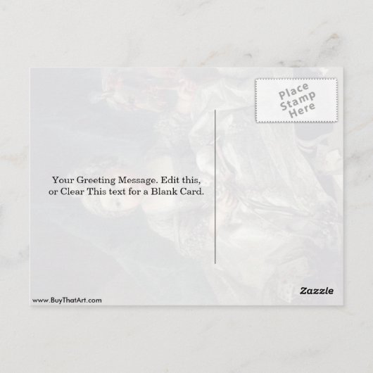 モンペンシエールデュークオブフランソワスブーシェ ポストカード (裏面)