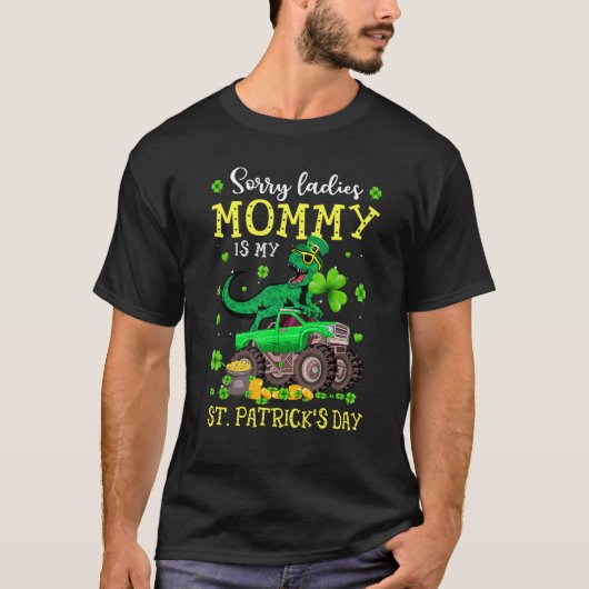 モンマおもしろいー恐竜の怪物St patricks day男性B Tシャツ (正面)