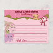 モンマイカードピンクのための甘いジャングルベビーアドバイス アドバイスカード (正面)