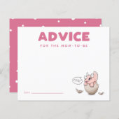 モンマイカード用ピンクの恐竜アドバイス (正面/裏面)