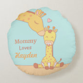 モンマイキリンとベビーカーフ子供部屋ルームデコール ラウンドクッション (裏面)